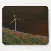 Alternative Energy Wind Turbine Fall Mousepad