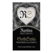 Alternative Gothic Dark Events & Wedding Planner Business Card