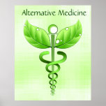 Alternative Medicine Caduceus Poster Print