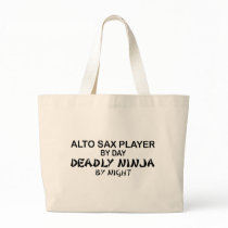 Alto Sax Deadly Ninja by Night Canvas Bags
