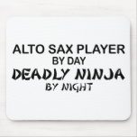 Alto Sax Deadly Ninja by Night mousepads