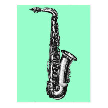Alto Saxophone Postcard