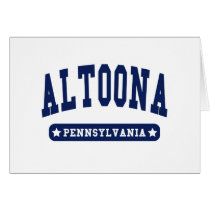 Altoona Pennsylvania College Style t shirts Greeting Cards