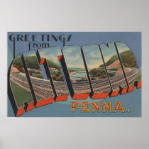 Altoona, Pennsylvania - Large Letter Scenes Poster