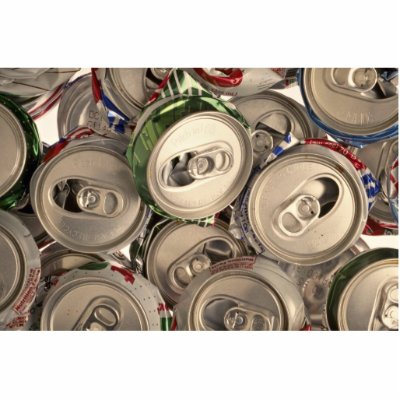 Aluminium cans, recycled cut outs by inspirelove