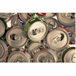 Aluminium cans, recycled photo sculptures