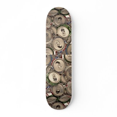 Aluminium cans, recycled skate deck by inspirelove