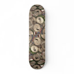 Aluminium cans, recycled skateboards