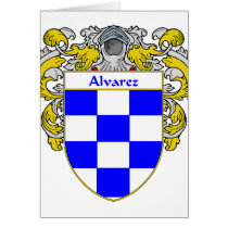 Alvarez Coat of Arms (Mantled) Greeting Card