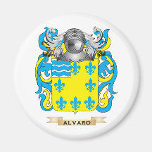 Alvaro Coat of Arms (Family Crest) Fridge Magnets