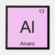 Alvaro Name Chemistry Element Periodic Table Magnet