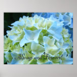 Always and Forever art print Blue Hydrangea