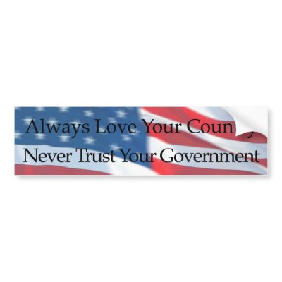 ALWAYS LOVE YOUR COUNTRY BUMPER STICKER by politicalanimal