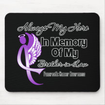 Always My Hero Brother in Law - Pancreatic Cancer Mouse Mats
