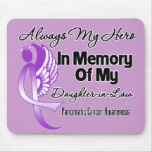Always My Hero DaughterInLaw - Pancreatic Cancer Mouse Mats