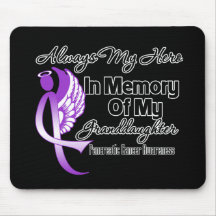 Always My Hero  Granddaughter - Pancreatic Cancer Mouse Mat