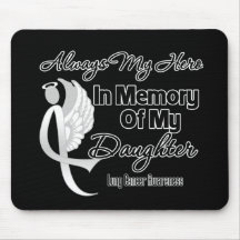 Always My Hero In Memory Daughter - Lung Cancer Mousemats