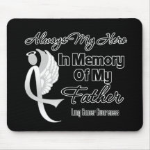Always My Hero In Memory Father - Lung Cancer Mouse Mats