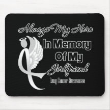 Always My Hero In Memory Girlfriend - Lung Cancer Mouse Pads
