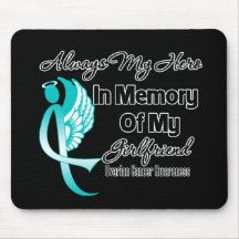 Always My Hero In Memory Girlfriend Ovarian Cancer Mousemats