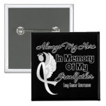 Always My Hero In Memory Grandfather - Lung Cancer Pins