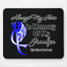 Always My Hero In Memory Grandpa - Colon Cancer Mouse Mats