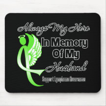 Always My Hero In Memory Husband - Lymphoma Mouse Mat