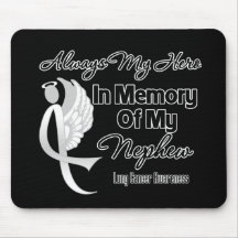 Always My Hero In Memory Nephew - Lung Cancer Mouse Mat