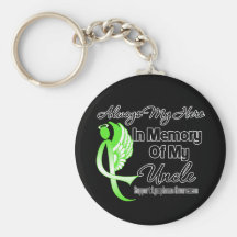 Always My Hero In Memory Uncle - Lymphoma Keychain