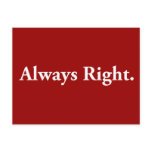 Always Right. postcards