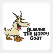 Always The Happy Goat Square Sticker
