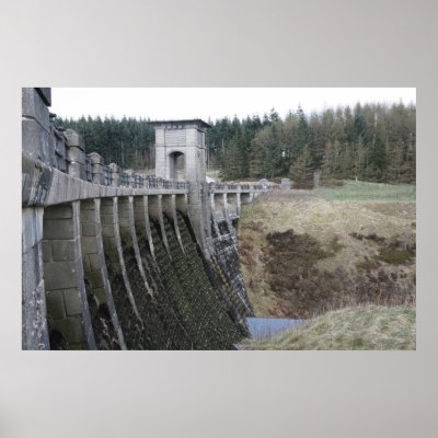 Alwen reservoir dam. poster by ccrcats