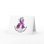 ALZHEIMER’S DISEASE AWARENESS Flower Ribbon 1 Greeting Cards