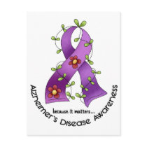 ALZHEIMER’S DISEASE AWARENESS Flower Ribbon 1 Postcard