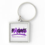 Alzheimer’s Disease FIGHT Supporting My Cause Keychain