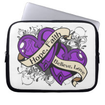 Alzheimer’s Disease Hope Faith Dual Hearts Laptop Computer Sleeve