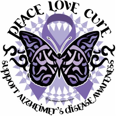 Alzheimers Butterfly Tribal 2 Photo Cutout by fightcancertees