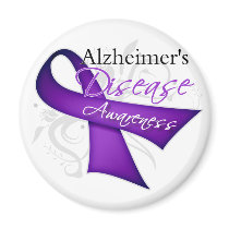 Alzheimer's Disease Awareness Ribbon Magnet