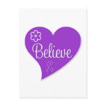 Alzheimers Disease Believe Purple Heart postcards