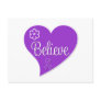 Alzheimers Disease Believe Purple Heart Post Cards