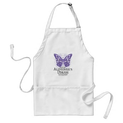 Alzheimer's Disease Butterfly Apron by fightcancertees