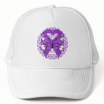 Alzheimers Disease Butterfly Circle of Ribbons hats
