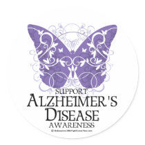 Alzheimer's Disease Butterfly Sticker