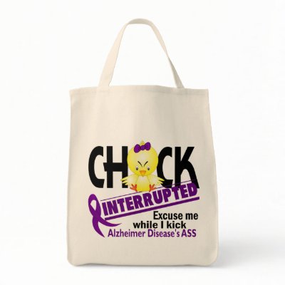 Alzheimer's Disease Chick Interrupted 2 Bag by awarenessgifts