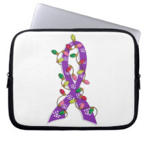 Alzheimer's Disease Christmas Lights Ribbon Laptop Sleeves