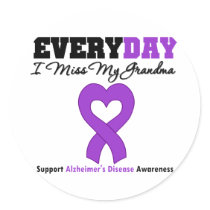 Alzheimer's Disease Every Day I Miss My Grandma Stickers