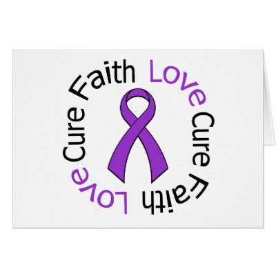 Alzheimer's Disease Faith Love Cure Greeting Cards by shopforawareness