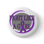 Alzheimers Disease Fight Like A Girl Circular Pinback Button