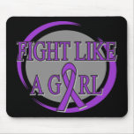 Alzheimers Disease Fight Like A Girl Circular Mousepad