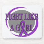 Alzheimers Disease Fight Like A Girl Circular Mouse Pad